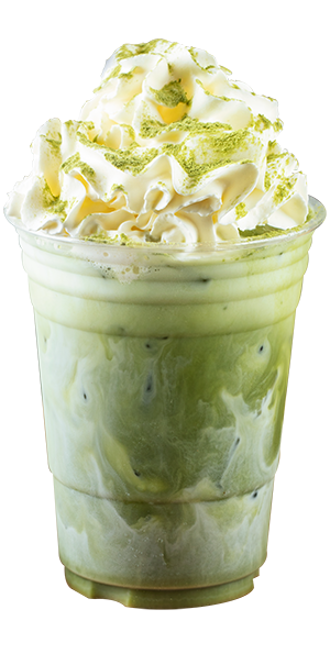 Genmai Matcha Latte with Whipping Cream