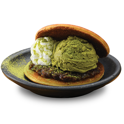An Ogura & Matcha Ice Cream Dorayaki